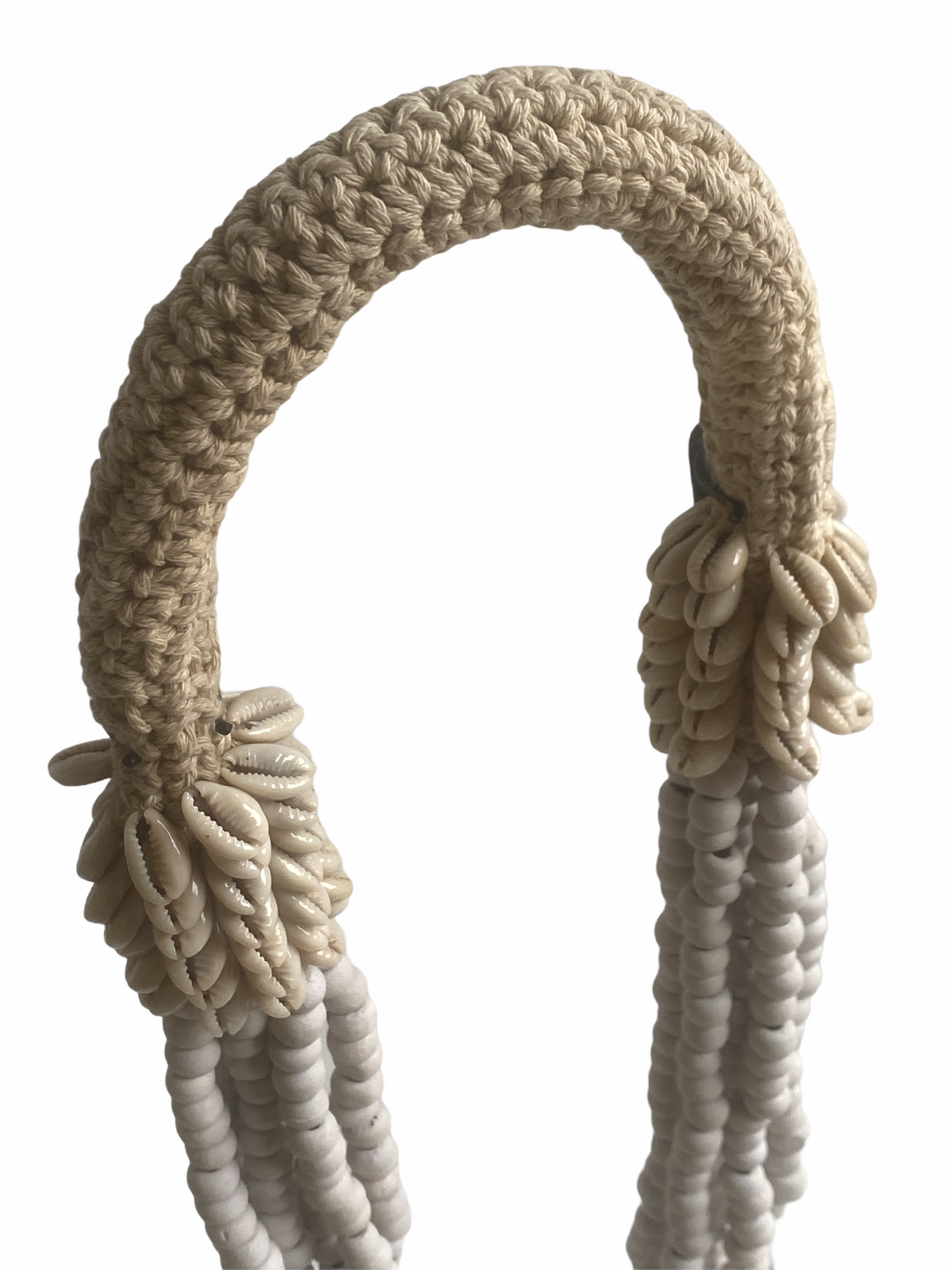 Handmade Beaded & Shell Necklace - White