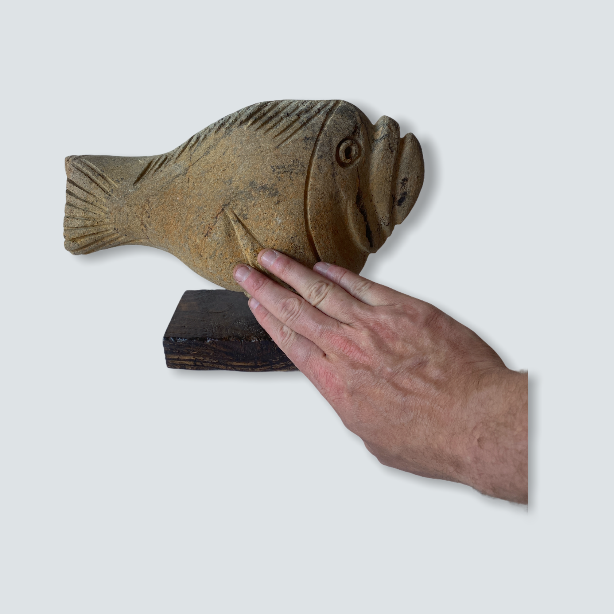 Stone Fish Sculpture - Zimbabwe (07) S