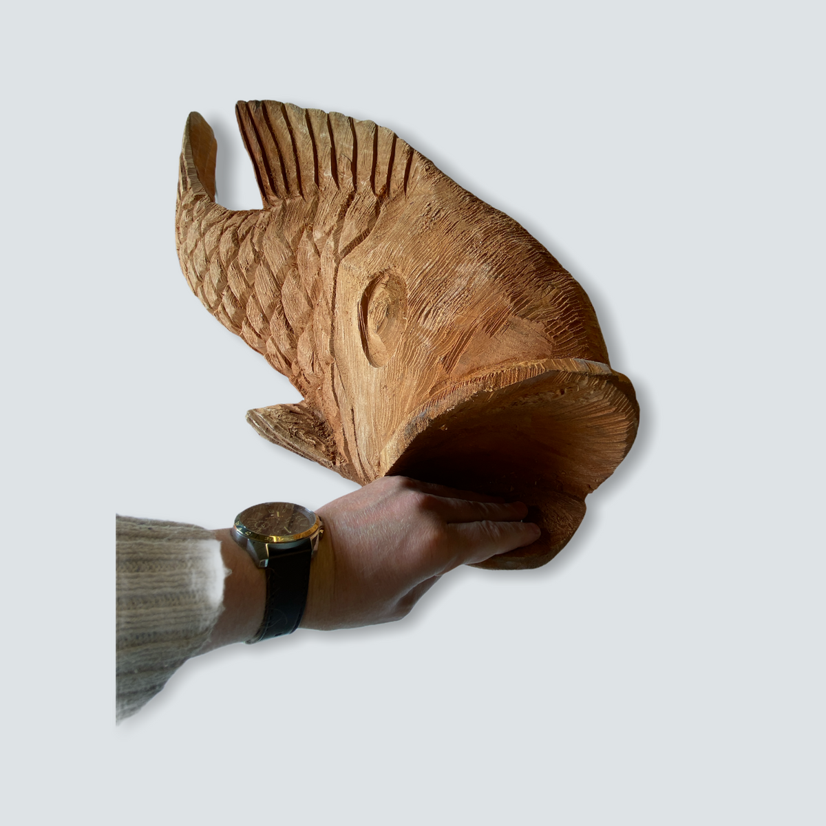 Mozambique hand carved Fish sculpture - XL (01)