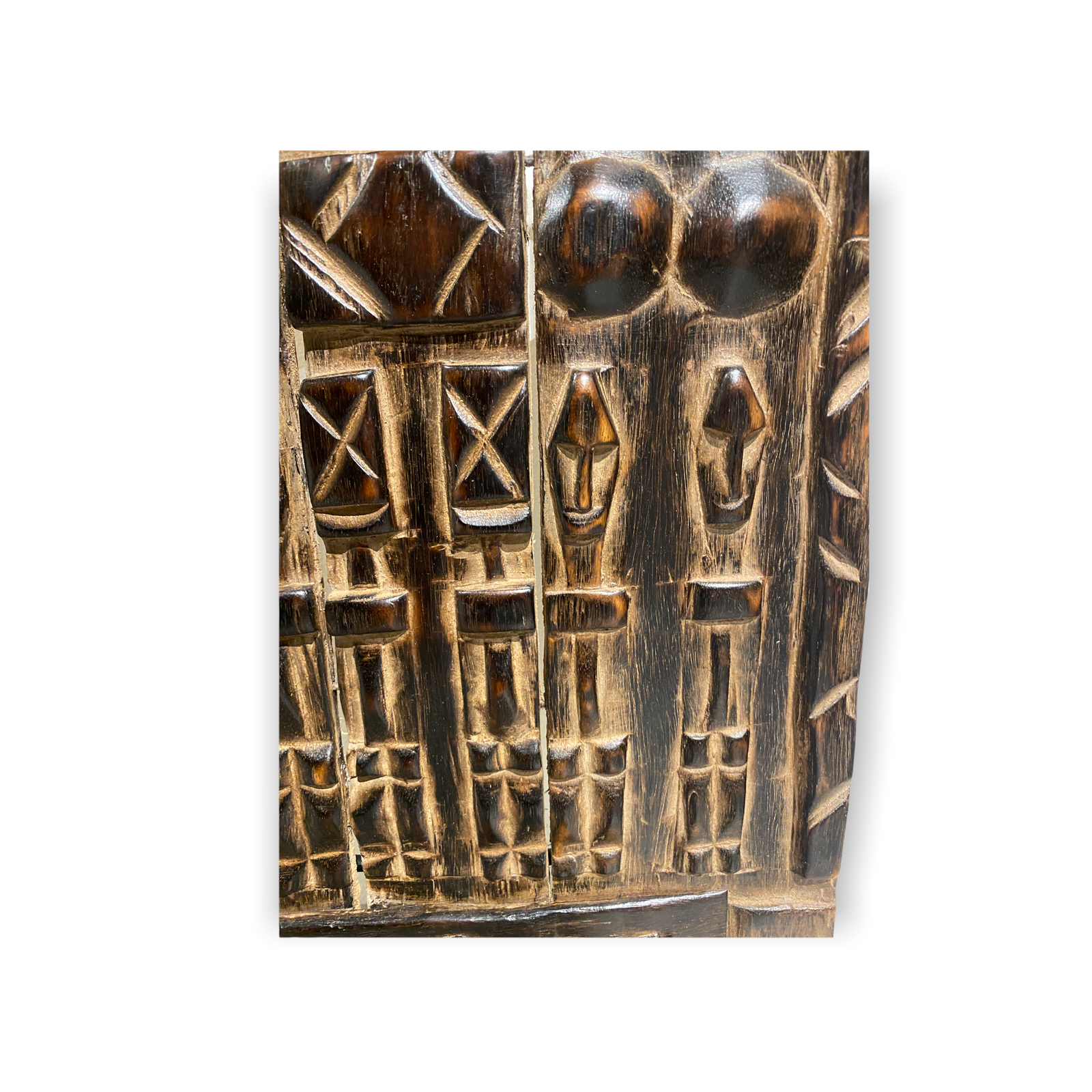 Dogon Granary door - old carving (02)