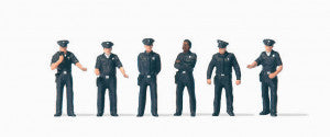 Hand-painted US city police miniature terrarium figures, 1:87 scale