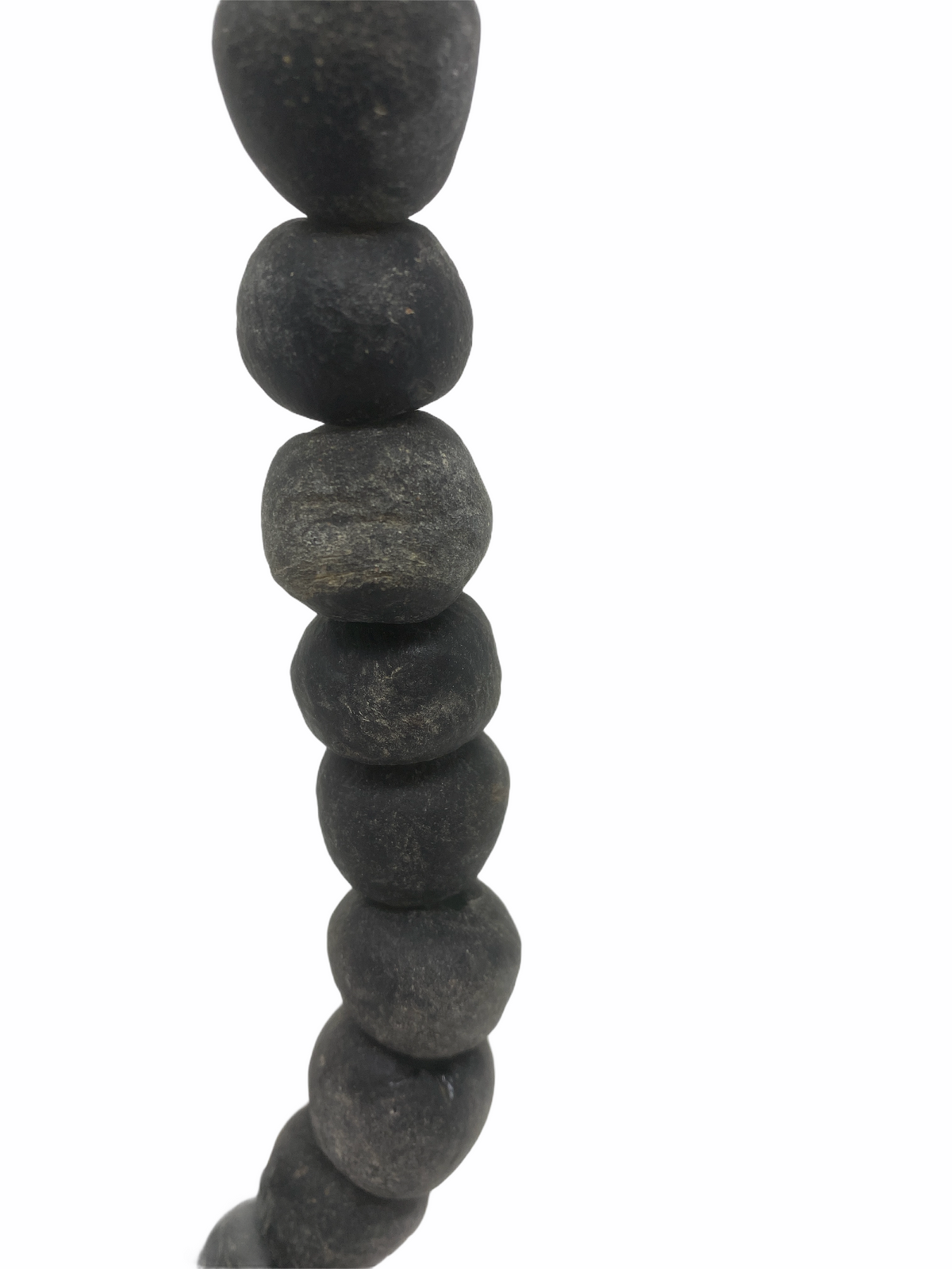 Ghana glass bead necklace - M Black
