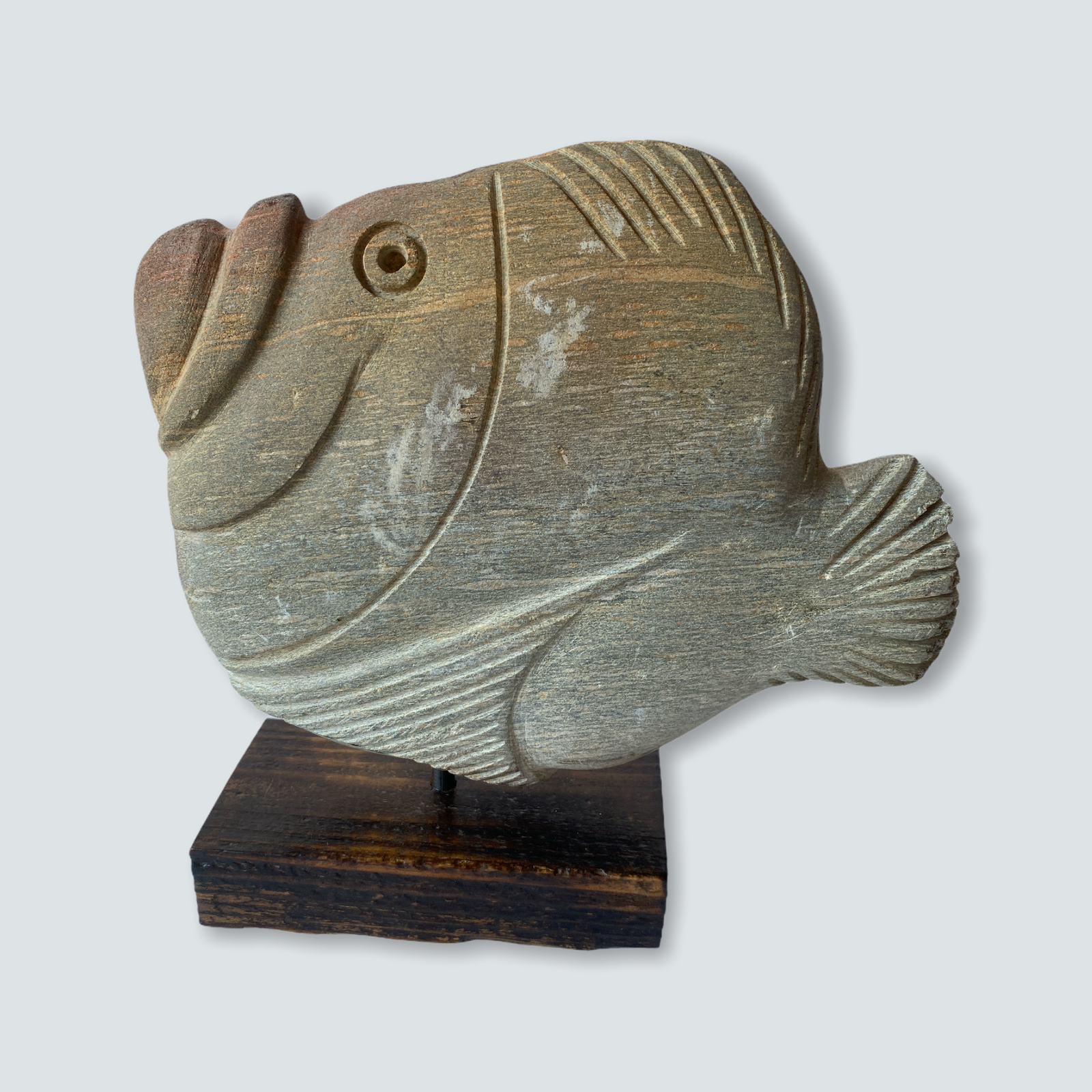 Stone Fish Sculpture - Zimbabwe (02) S