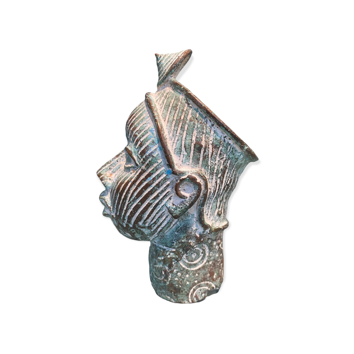 Benin Bronze Head - (55.1)