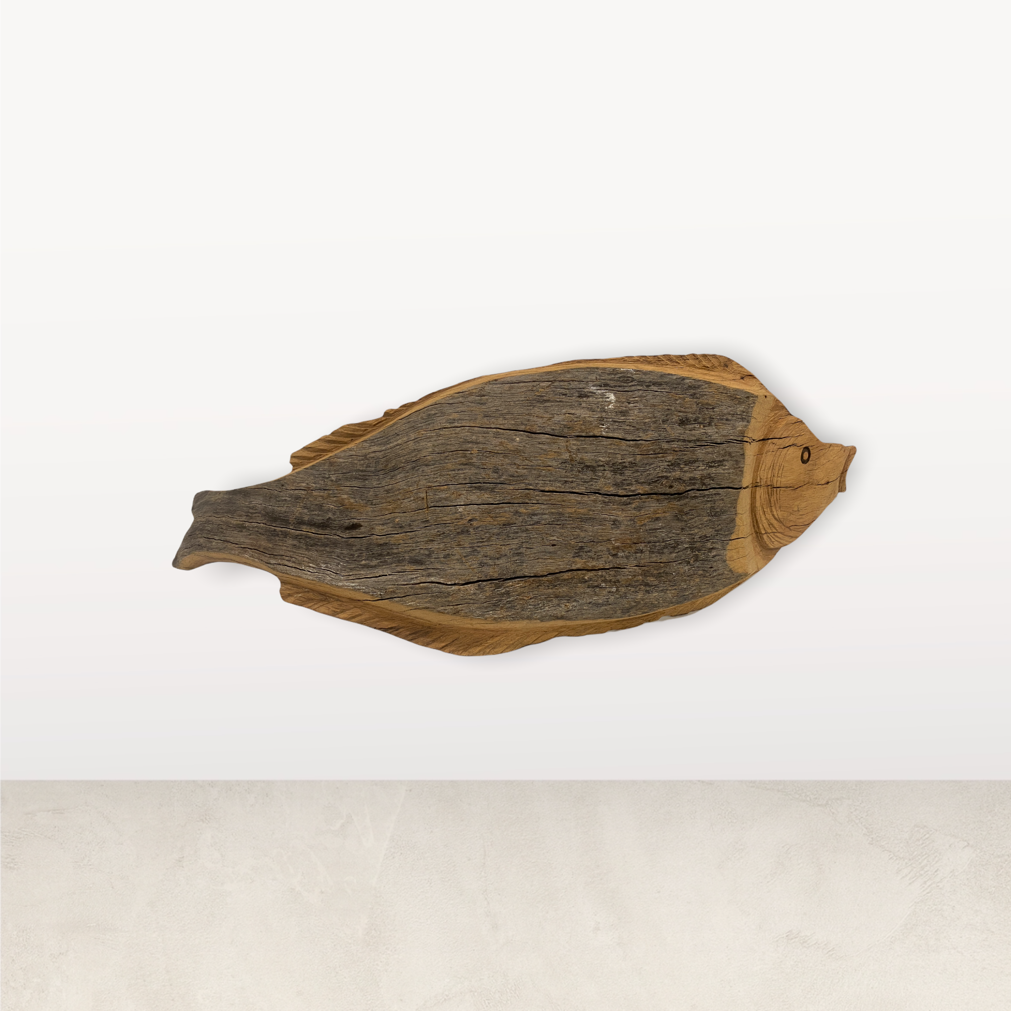 Driftwood Hand Carved Fish - (L11.4)