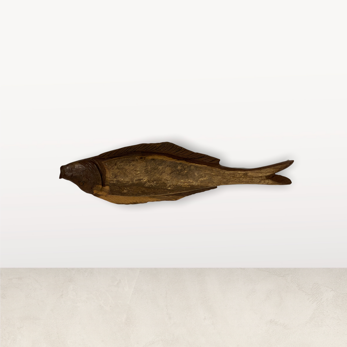 Driftwood Hand Carved Fish - (L10.4)