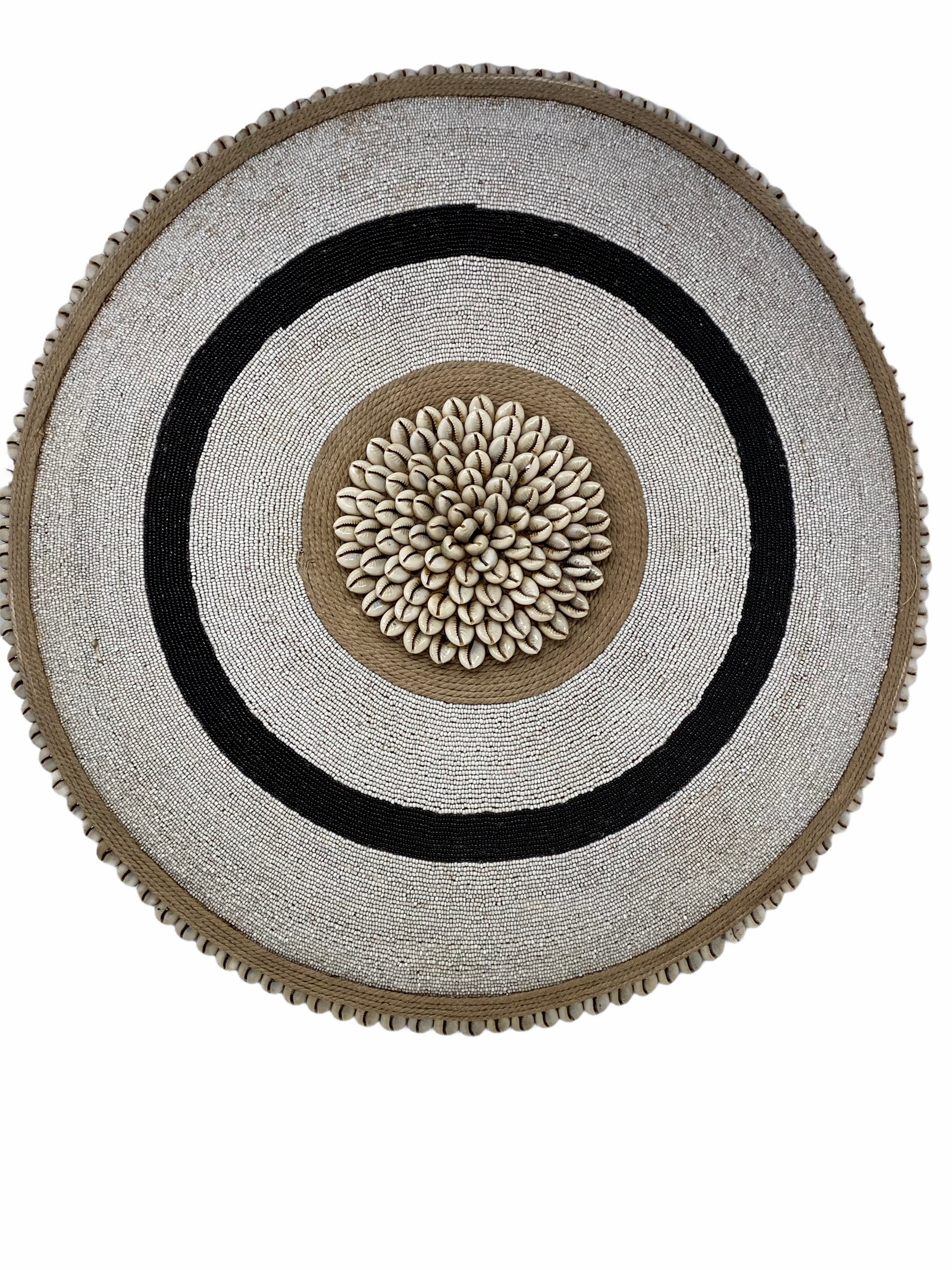 Cameroon Shield - L - 55cm - Black & White