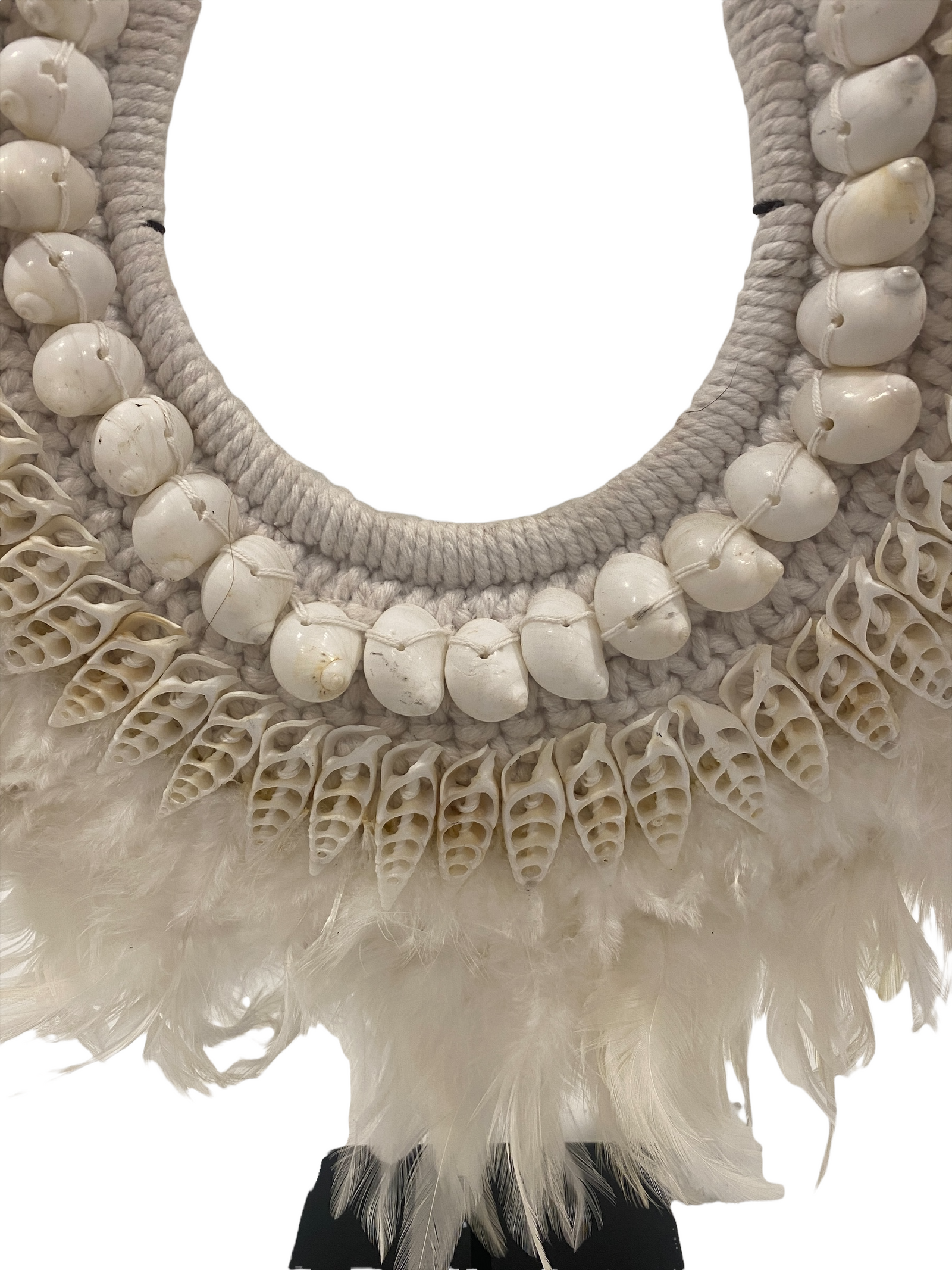 Shell & White Feather necklace (22.1)