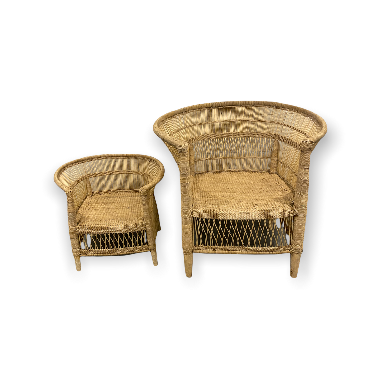Handwoven natural rattan kids Malawi chair