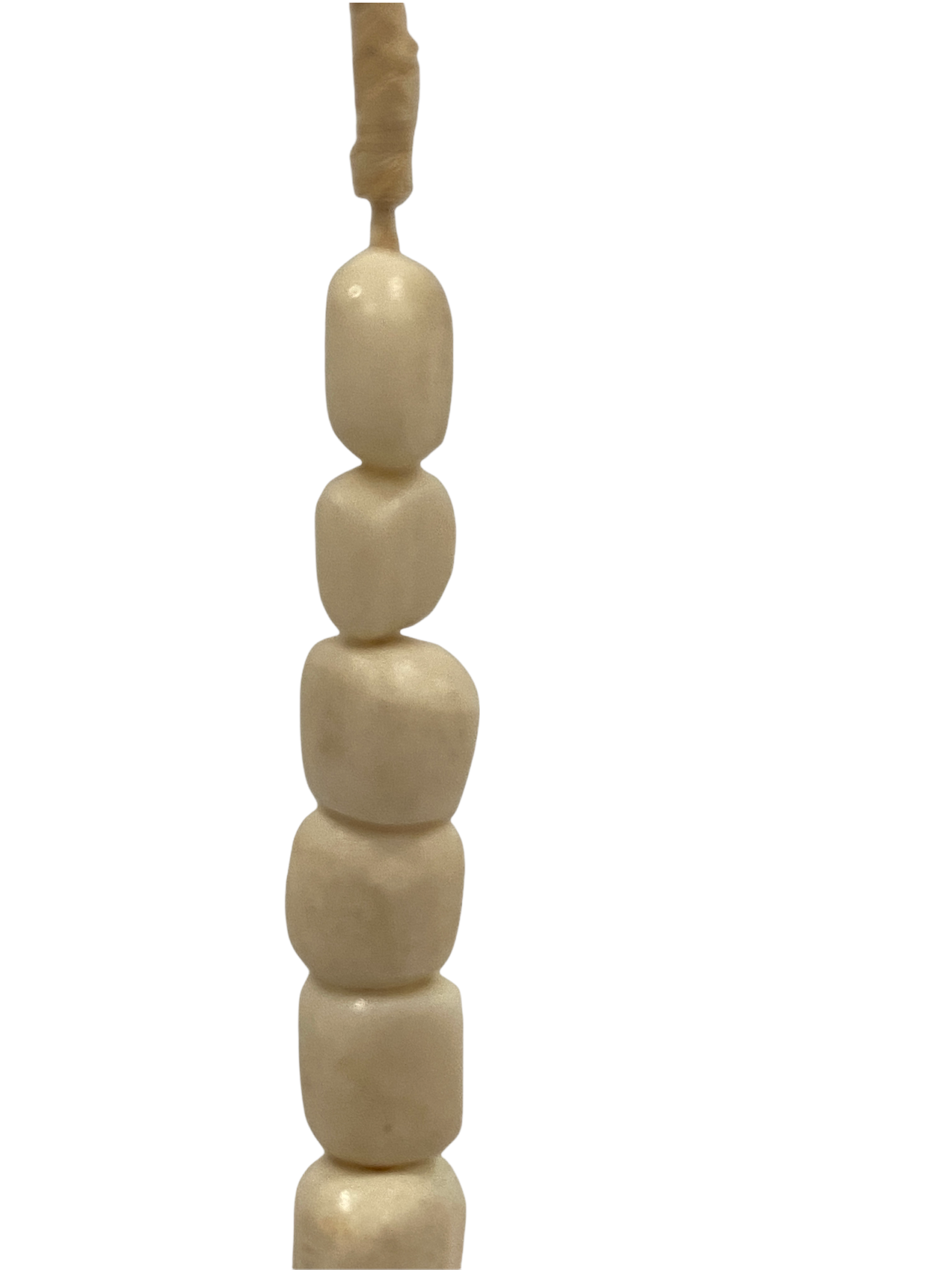 Kenya Beads Necklace  - Square bead white (48.1)