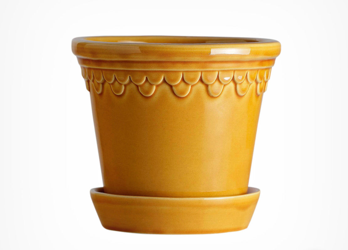 Copenhagen glazed pot - Yellow