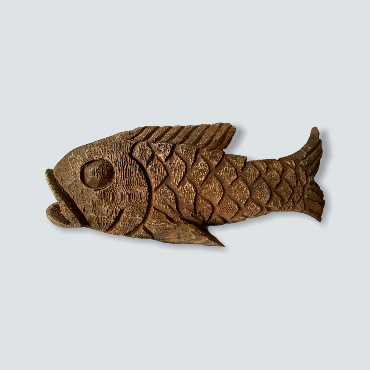 Mozambique hand carved Fish sculpture - M