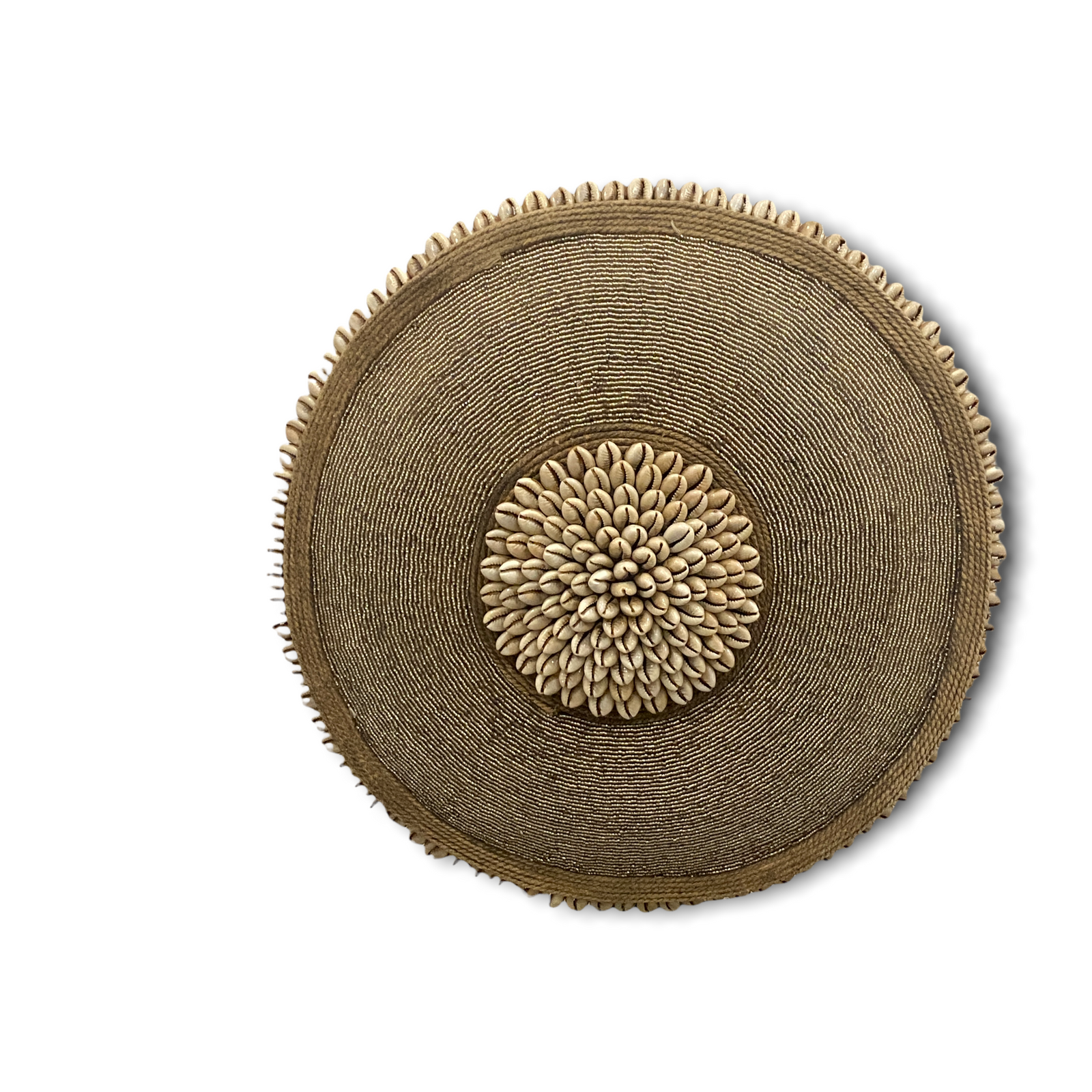 Cameroon Beaded Shield - M 33cm Silver