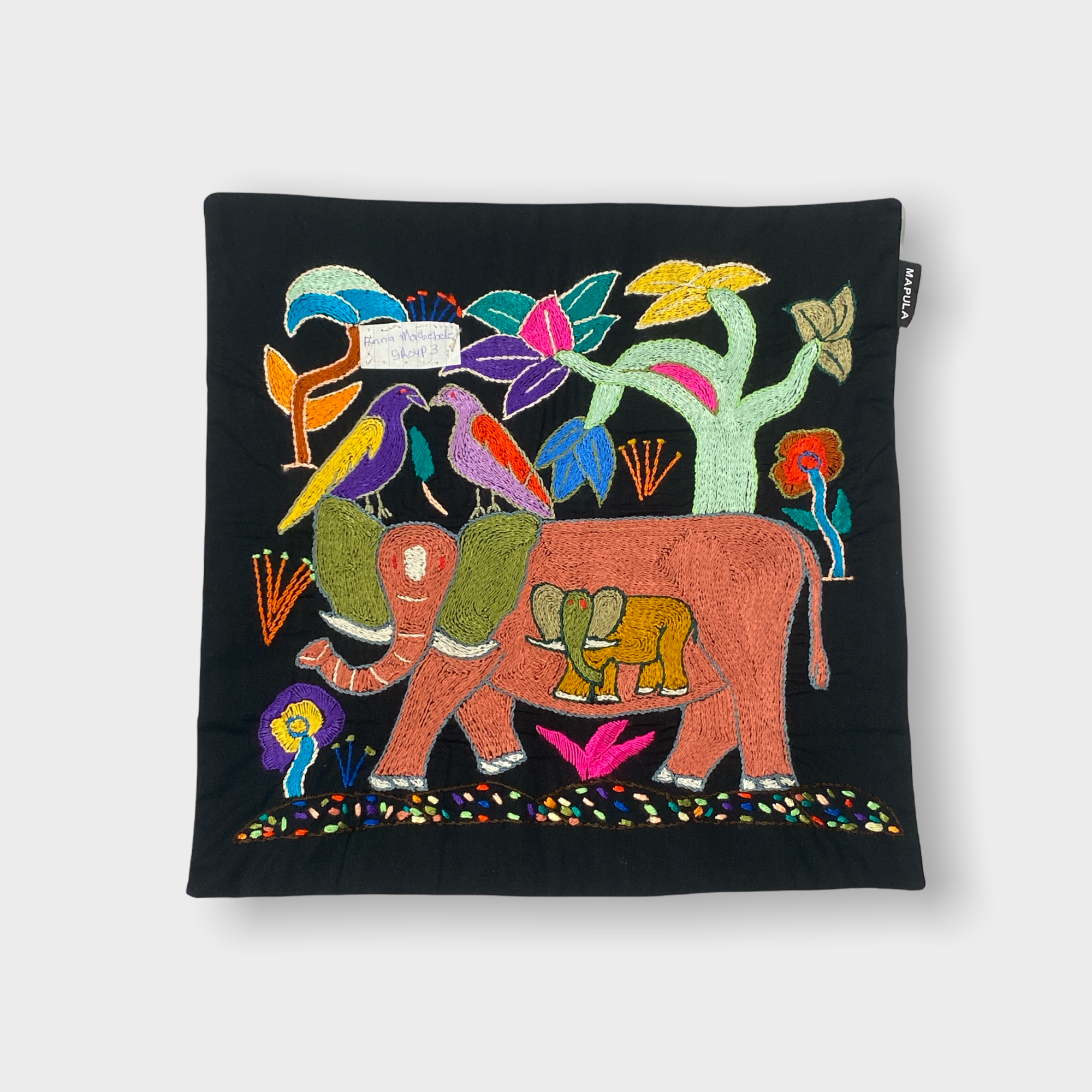 Mapula embroidered cushion 40x40 - South Africa