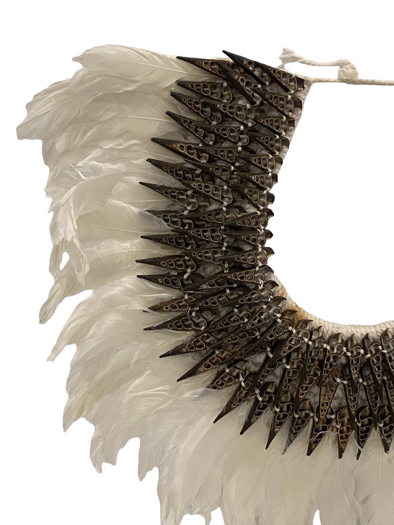 Handmade Feather & Shell necklace (2205)