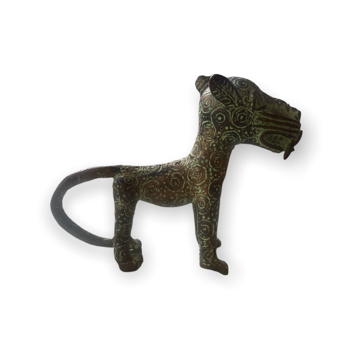 Benin Leopard sculpture - Bronze