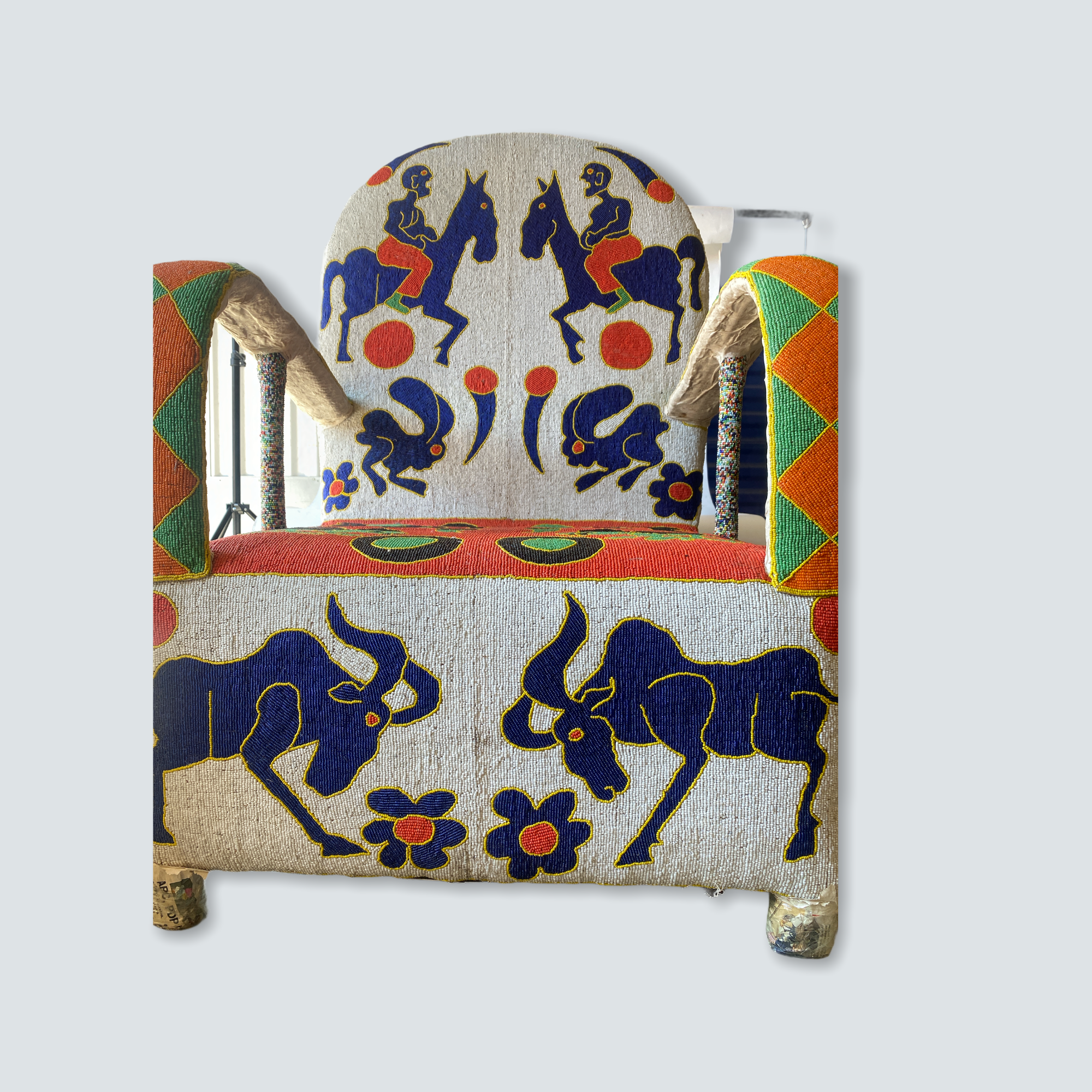 Yoruba Royal Beaded Chair