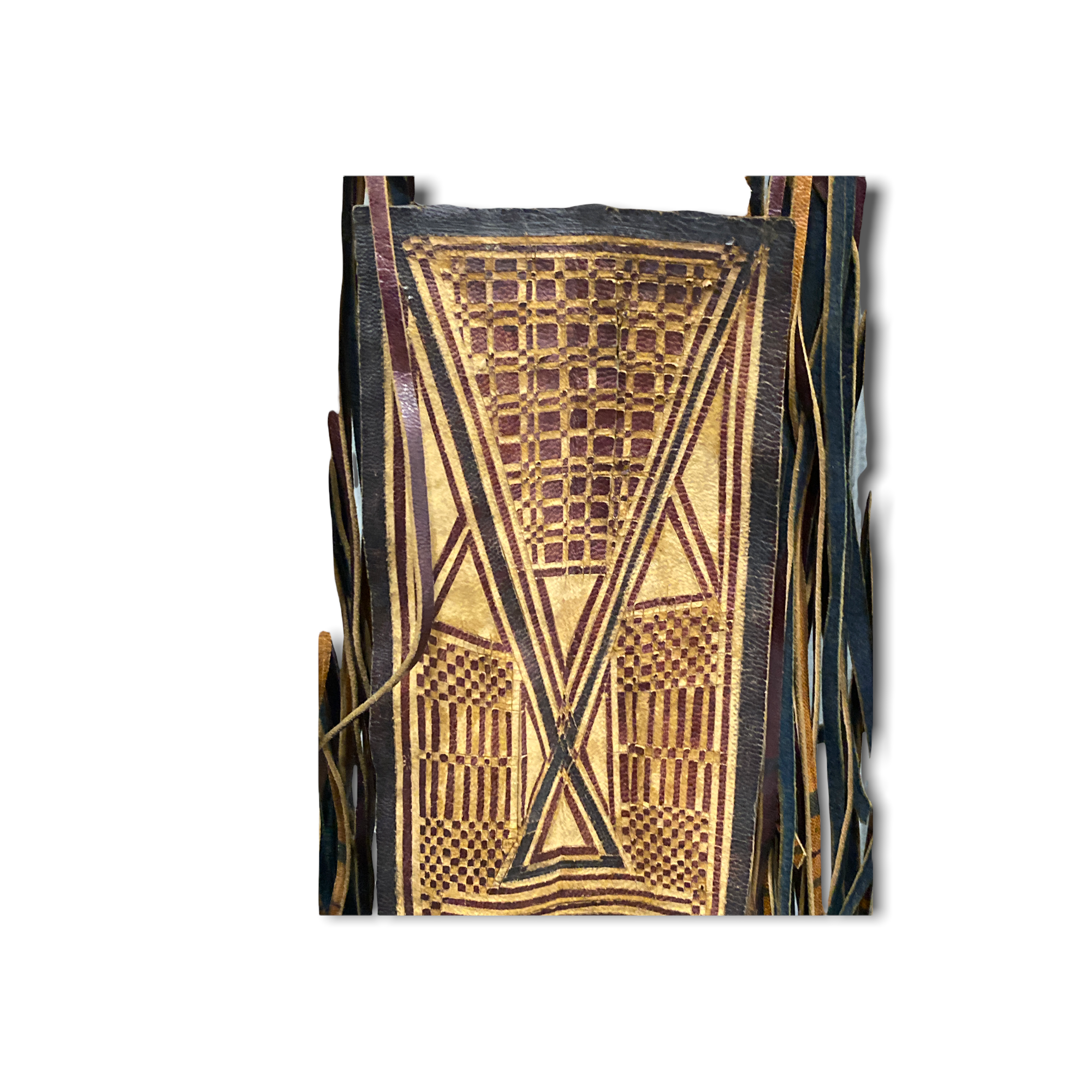 Tuareg - Antique leather panel tent decor (191.1)