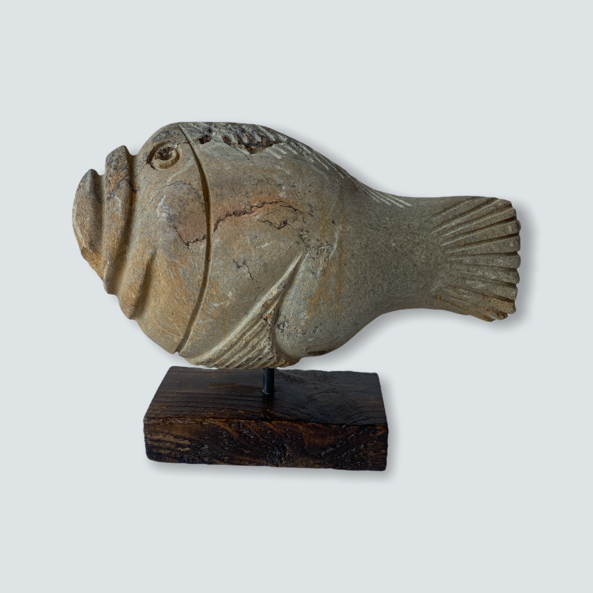 Stone Fish Sculpture - Zimbabwe (07) S
