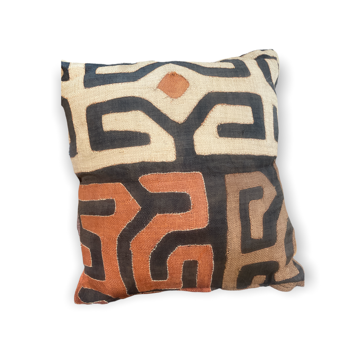 African Kuba cloth cushion 50x50cm (cw3)