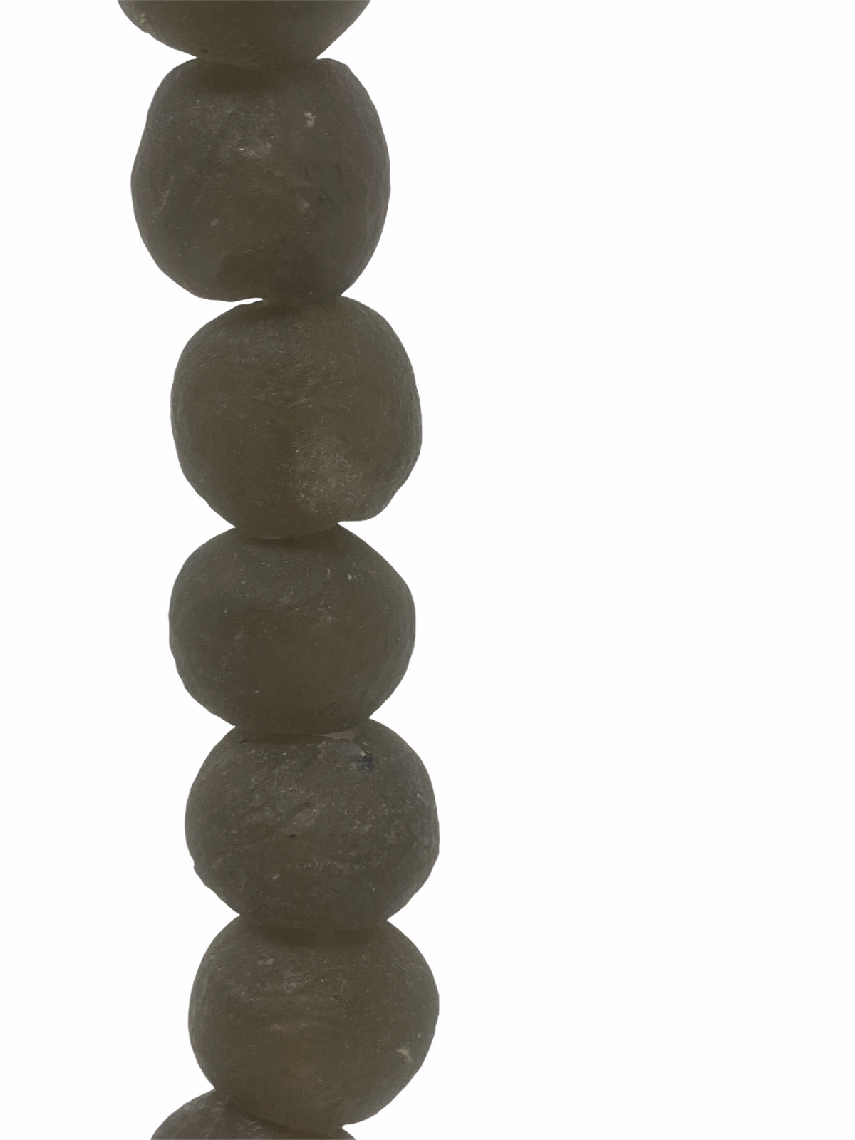 Ghana glass bead necklace - M Grey