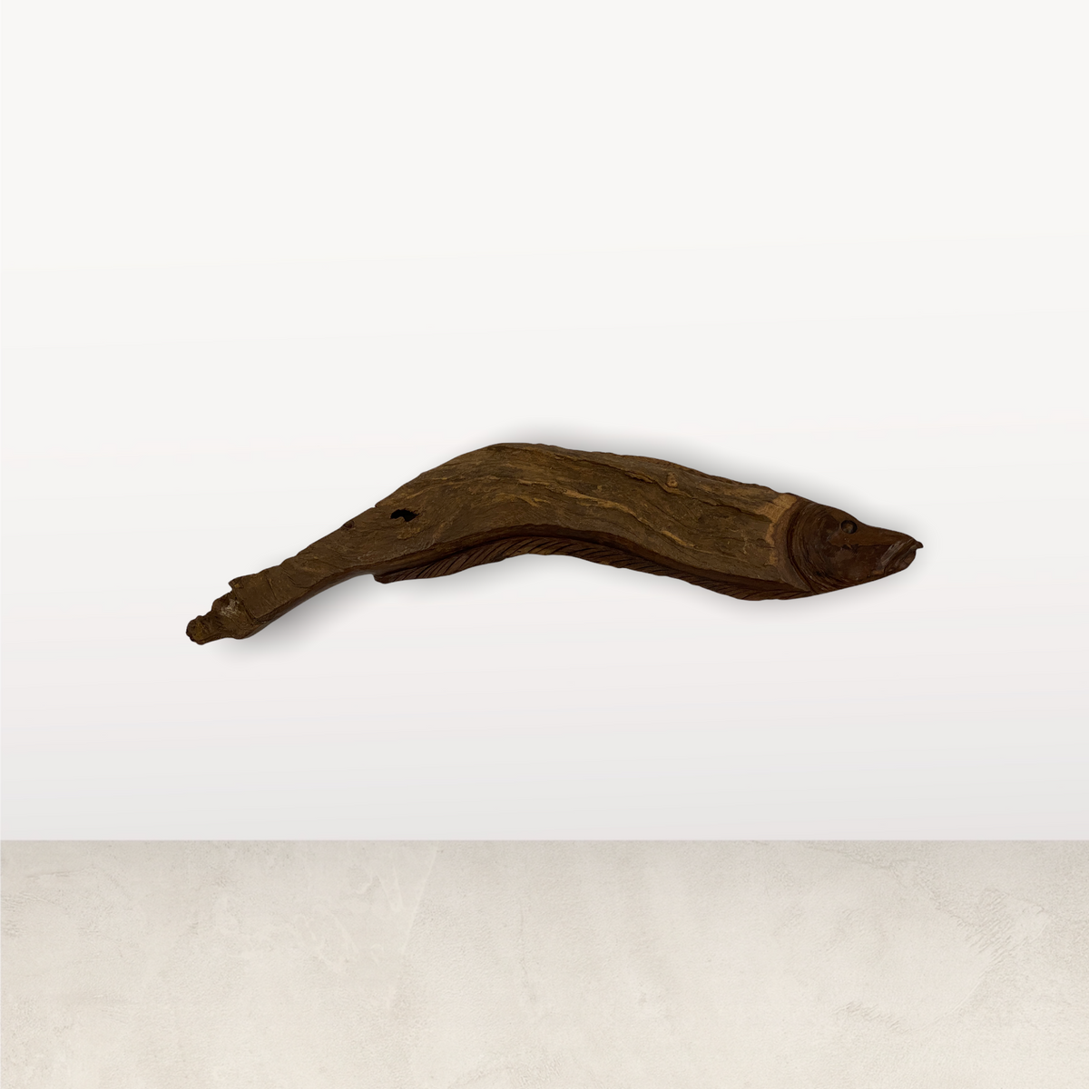 Driftwood Hand Carved Fish - (L10.3)