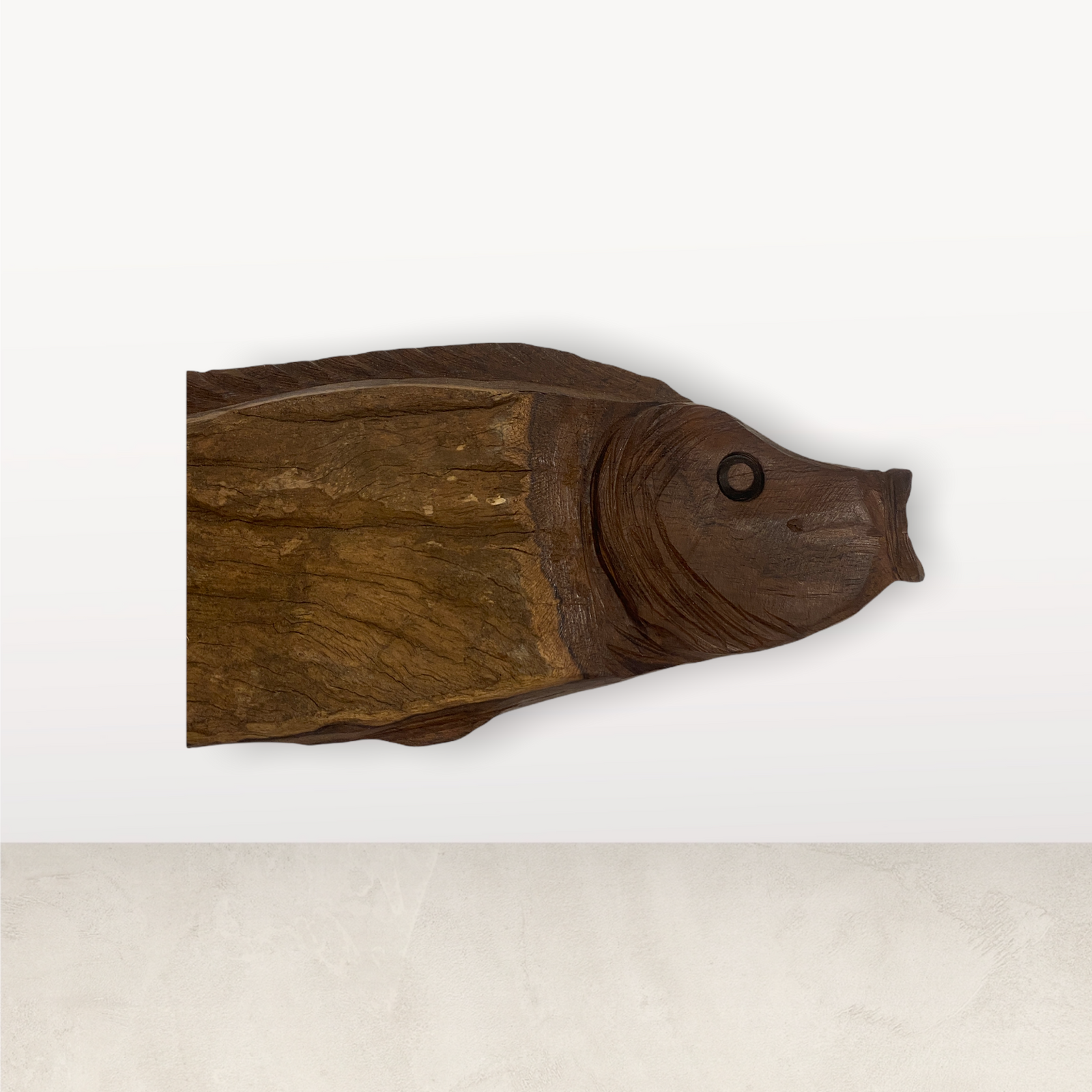 Driftwood Hand Carved Fish - (L10.9)
