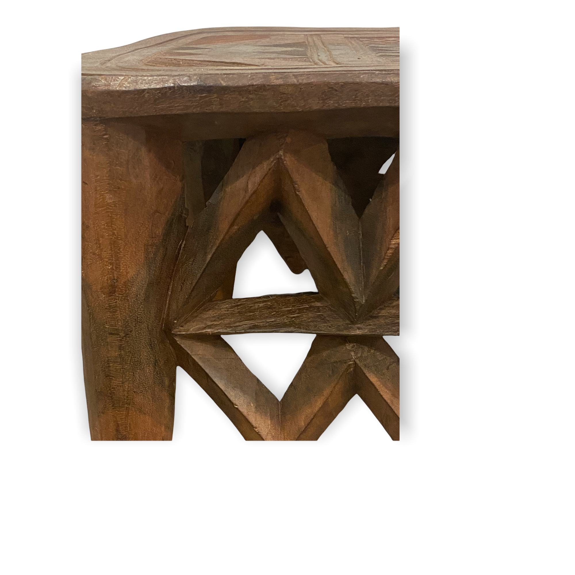 Nupe Table Stool- Square engraved (01)