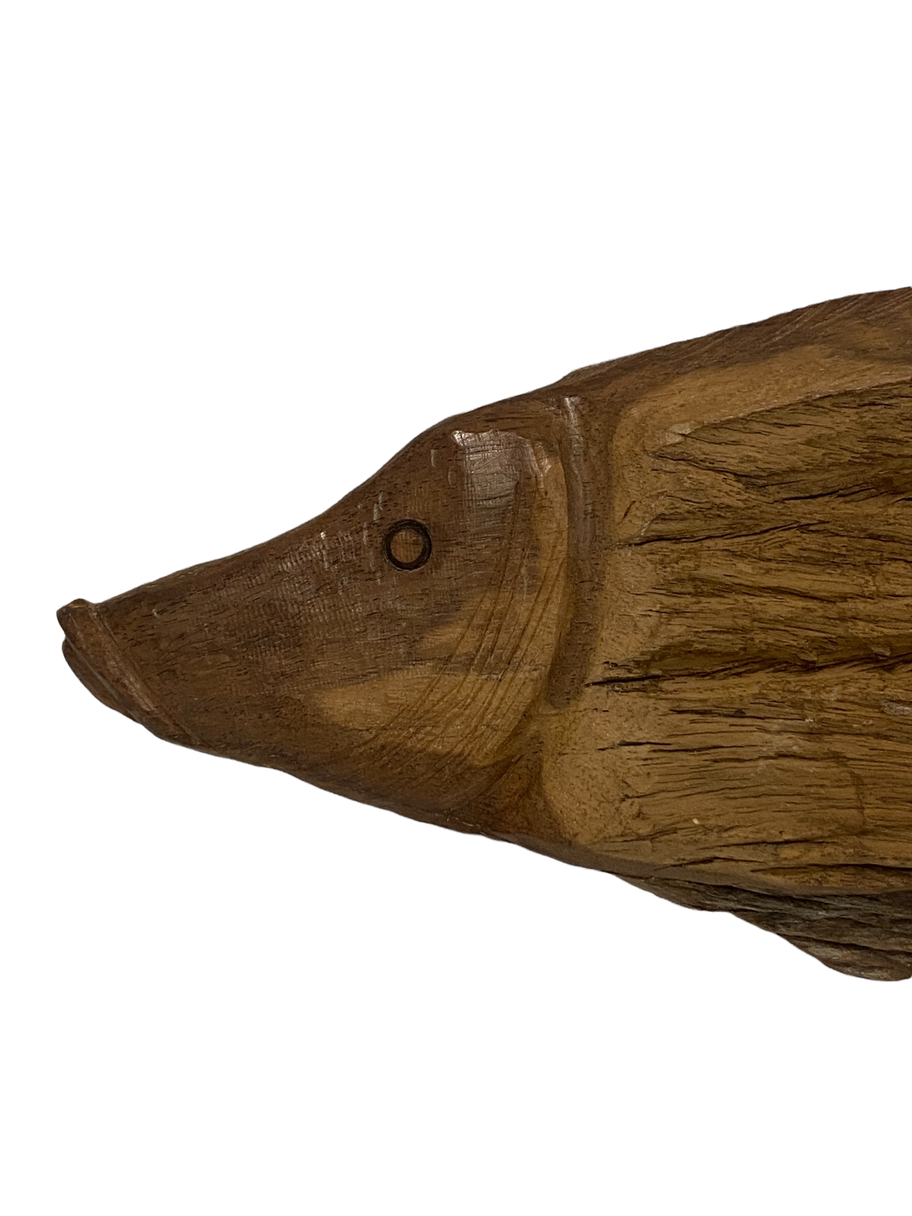Driftwood Hand Carved Fish - (13.8) Large