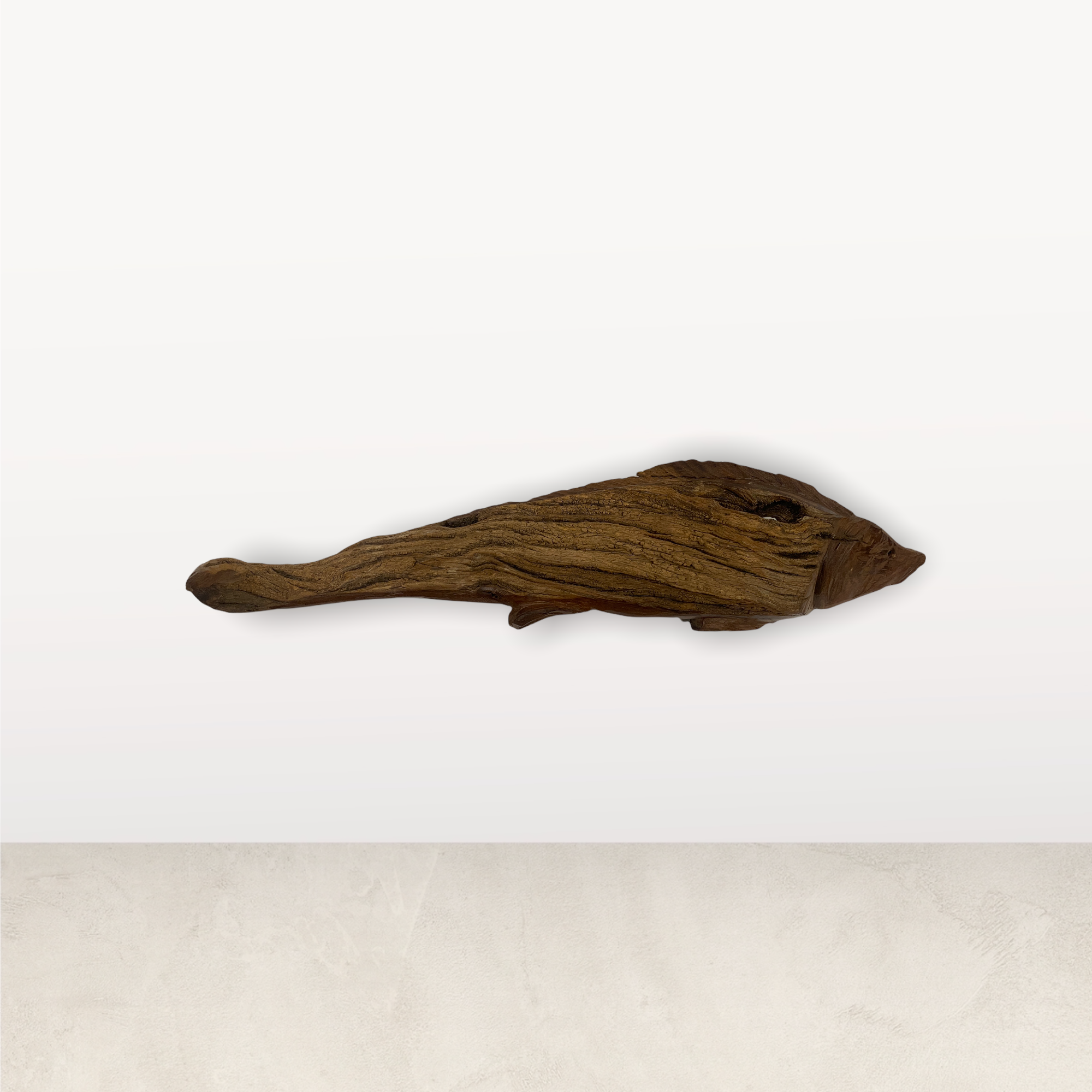 Driftwood Hand Carved Fish - (L11.10)