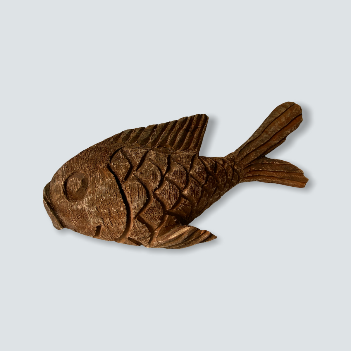 Mozambique hand carved Fish sculpture - S (04)
