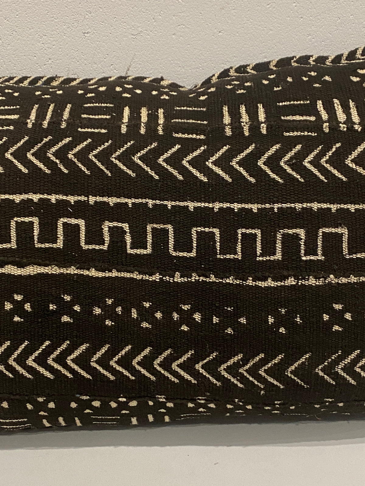 Mud Cloth Handwoven cushion - (184.10) Black