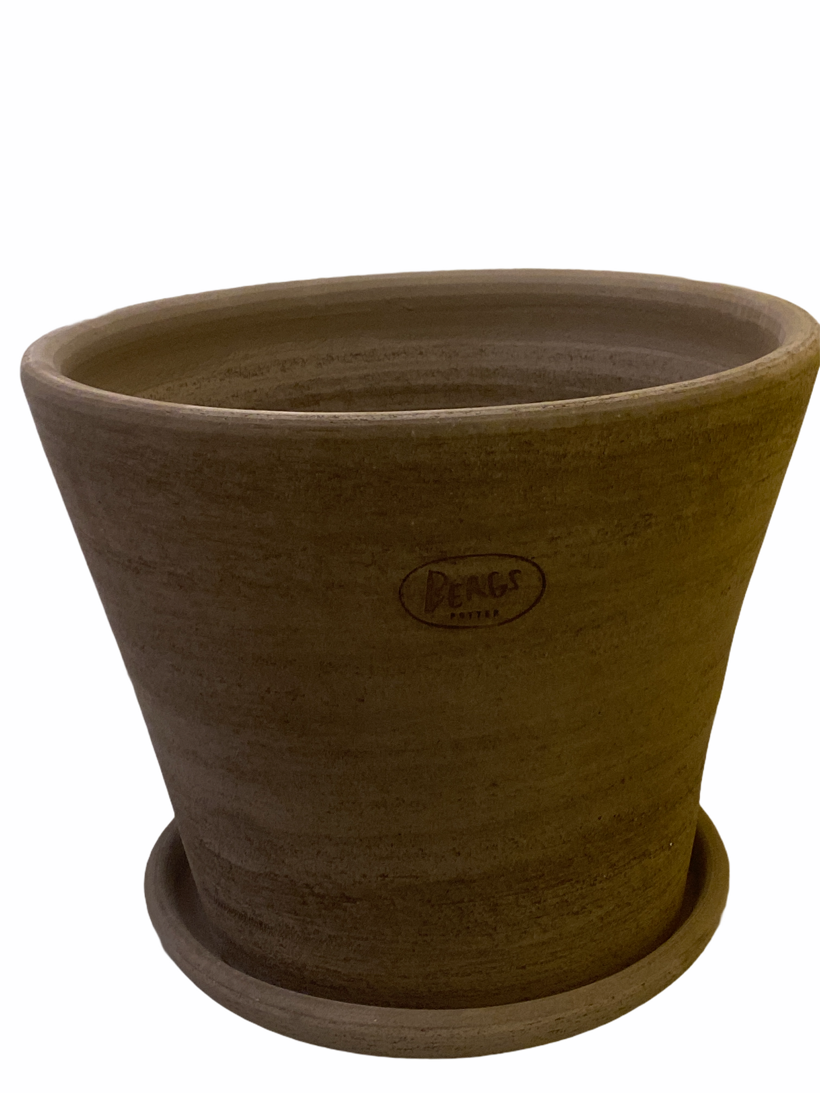 Julie Plant Pot and Saucer - Grey