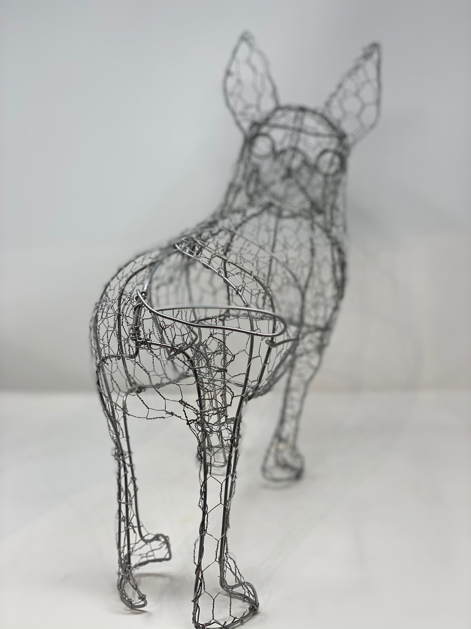 Handmade Wire Dog Sculpture