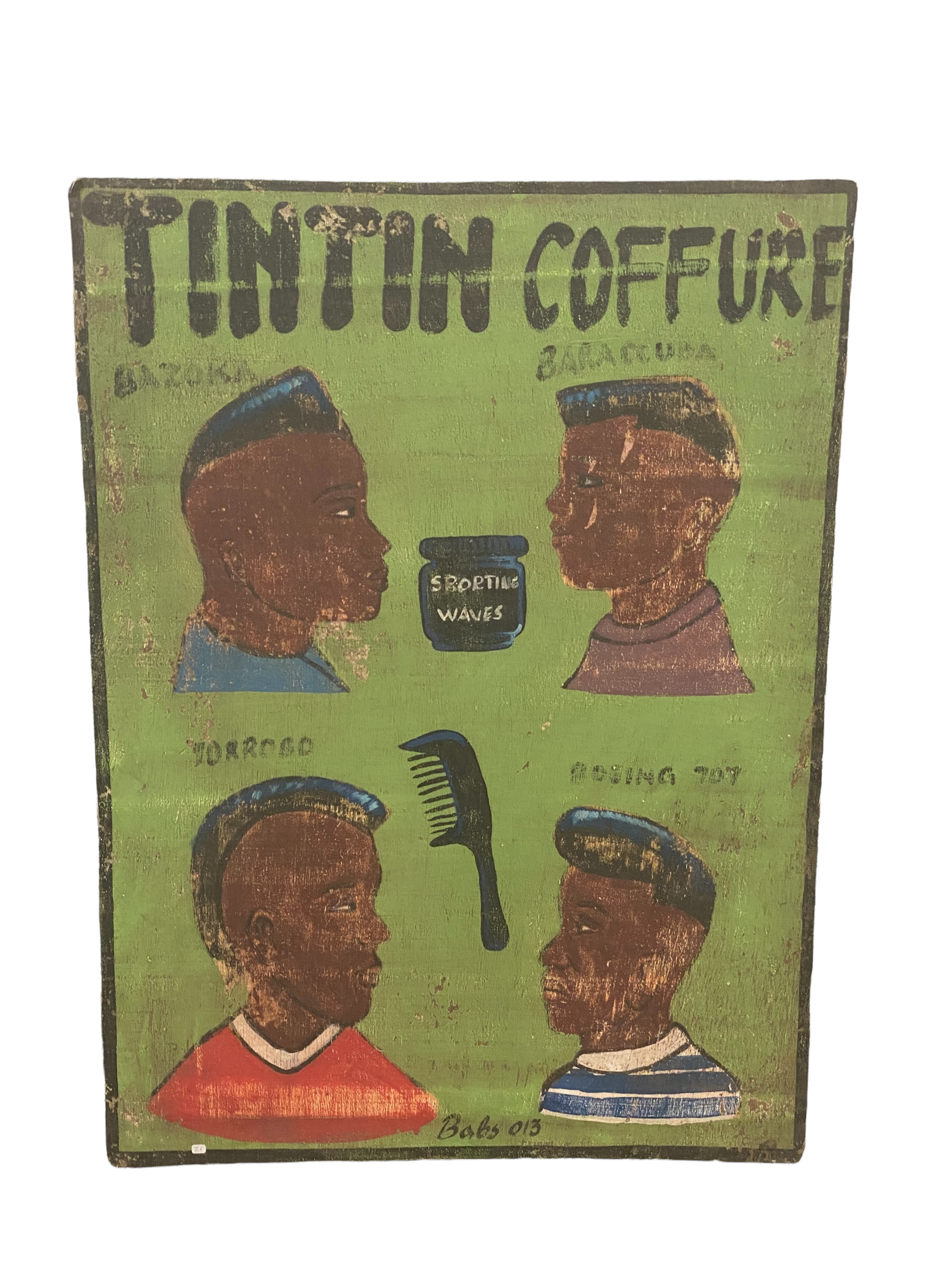 Vintage African Barber Shop Signs