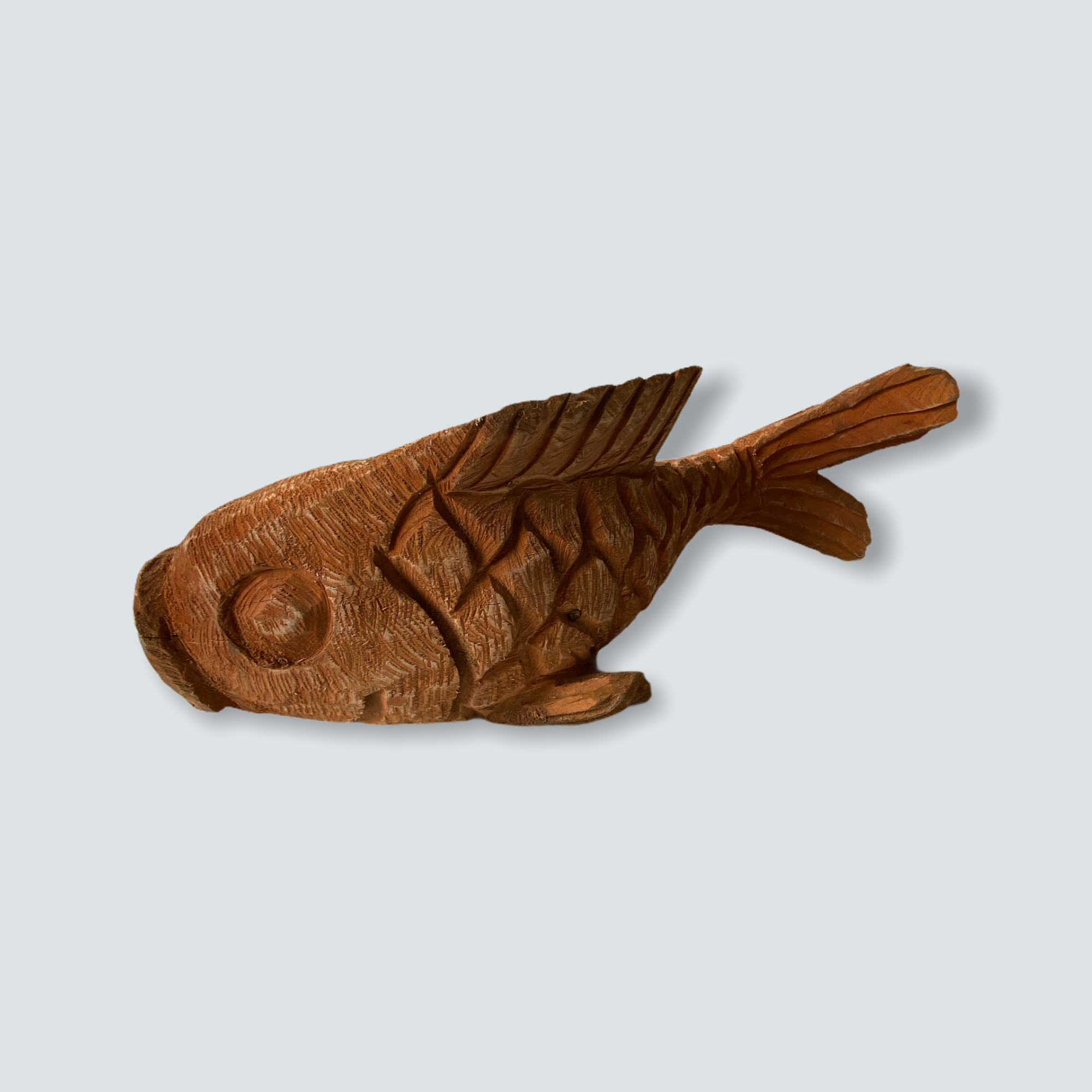 Mozambique hand carved Fish sculpture - S (01)