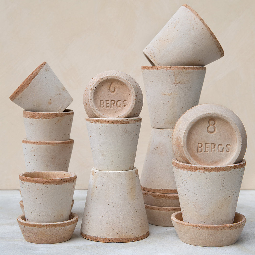 Julie Plant Pot and Saucer - Antique Rosa